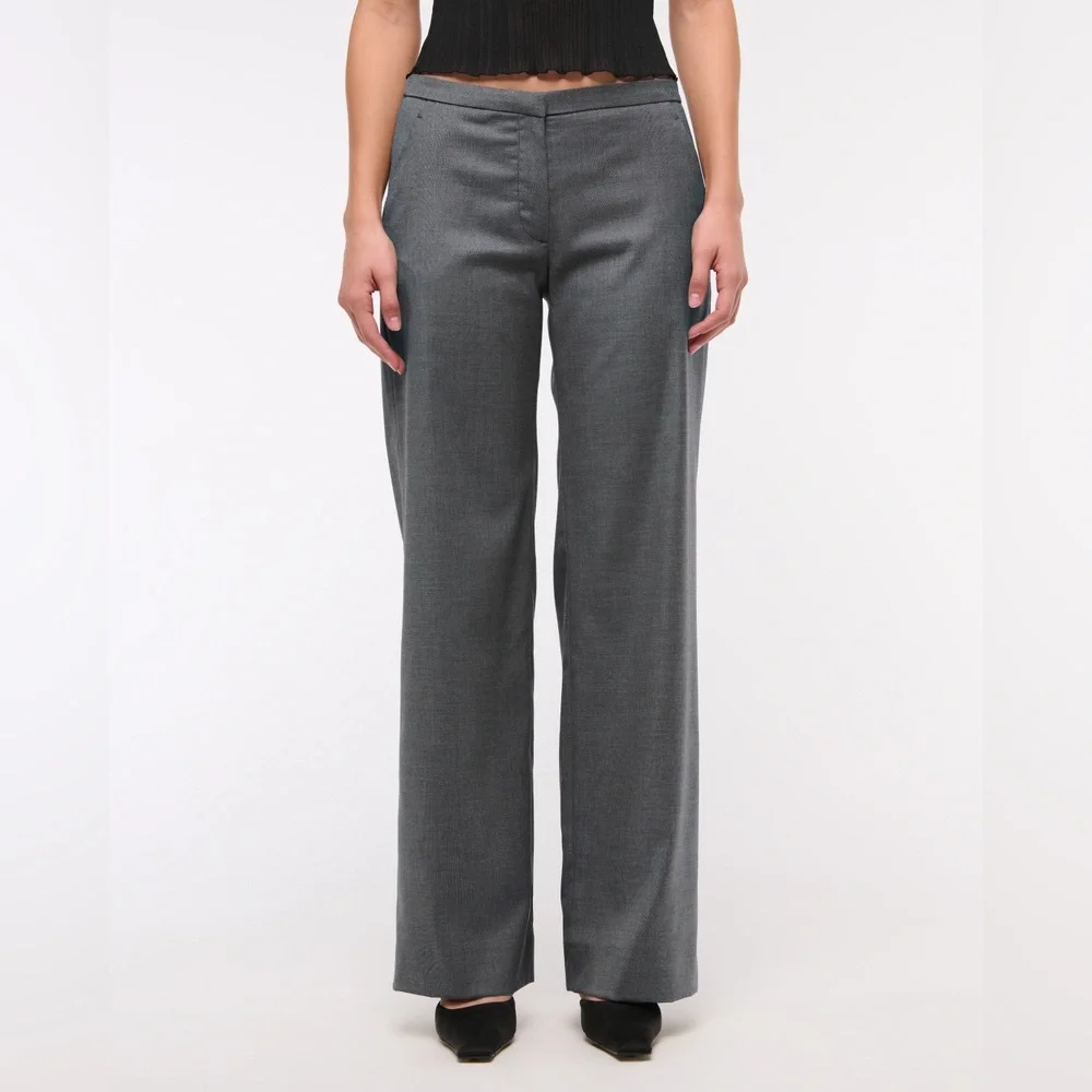 Abercrombie low rise trouser pant charcoal‎ grey size 28 long
